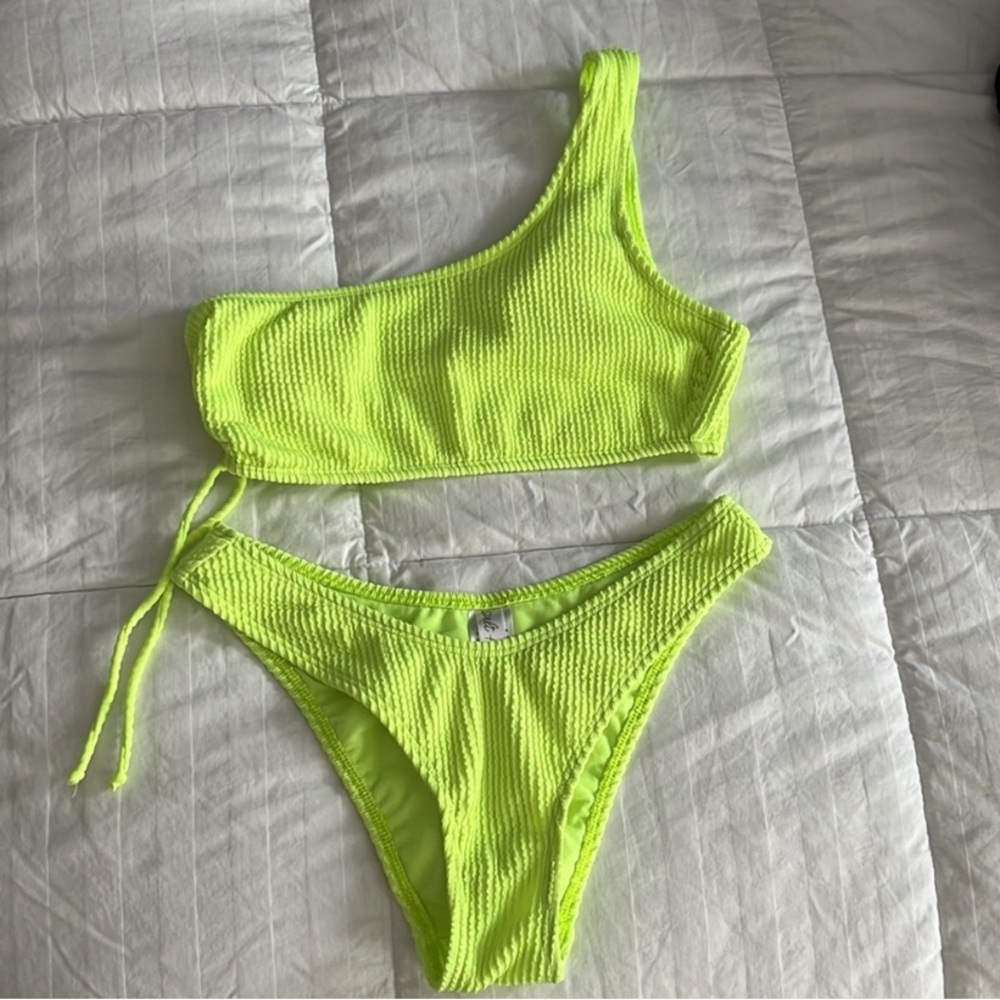 Salt + Cove Bikini Set Neon Green Size M (6)